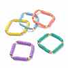 Handmade Polymer Clay Heishi Beads Stretch Bracelets BJEW-JB05621-1
