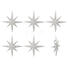 6Pcs Star Alloy Rhinestone Lapel Pins for Backpack Clothes JEWB-DC0001-39P-1