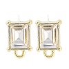 Alloy Glass Rhinestone Stud Earring Finding Accessories FIND-U006-12G-02-1