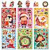 6Pcs Christmas Theme Cartoon Paper Stickers DIY-P085-14A-1