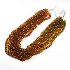 Baking Paint Transparent Glass Beads Strands DGLA-A035-T10mm-A05-2