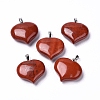 Natural Red Jasper Pendants G-G956-D11-1