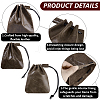 2Pcs 2 Styles Cowhide Jewelry Cosmetics Storage Bag ABAG-BBC0001-37-6