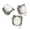 Opalite Adjustable Rings RJEW-I108-02AS-05-4