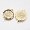 Zinc Alloy Cabochon Connector Settings X-PALLOY-A15774-AG-LF-2
