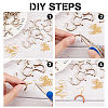 100Pcs Wood Chandelier Components Links WOOD-OC0002-97-4