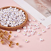 1000Pcs Electroplate Opaque Acrylic Beads MACR-TA0001-18-17