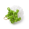 Glass Seed Beaded Tomato Pendants PALLOY-MZ01081-02-4