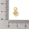 Brass Micro Pave Clear Cubic Zirconia Pendants ZIRC-P121-06G-3