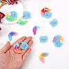 10 Sets Gradient Color Opaque Resin Pendants RESI-SZ0001-91E-3