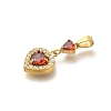 Ion Plating(IP) 304 Stainless Steel Micro Pave Cubic Zirconia Pendants STAS-H228-03G-01-2