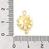 Brass Enamel Flower Links Connector Charms KK-C121-04G-01-3