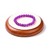 Flat Round Wood Pesentation Jewelry Bracelets Display Tray ODIS-P008-15B-01-1