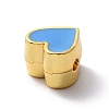 Eco-friendly Rack Plating Brass Enamel Beads KK-F843-30G-03-3