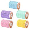 5 Rolls 5 Colors Round Waxed Polyester Cord YC-FS0001-02A-2