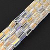 Electroplate Transparent Glass Beads Strands EGLA-H106-01A-AB01-2