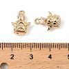 Brass Micro Pave Cubic Zirconia Charms KK-C155-17G-01-3