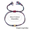 304 Stainless Steel Alphabet Bead Adjustable Bracelets IC6774-13-4