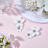1 Pair Alloy Flower Dangle Stud Earrings EJEW-SP0001-18-4