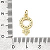 Brass Micro Pave Clear Cubic Zirconia Pendants CU-CBA3C32-05G-3