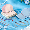 12Pcs Platinum Alloy Rhinestone Hat Chains AJEW-NB0009-42-4