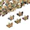 25Pcs 5 Colors Alloy Enamel Pendants ENAM-FS0003-30-2