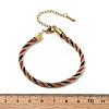 Twisted Nylon Cord Bracelets for Women BJEW-V007-01G-02-3
