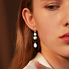 36Pcs 2 Colors Brass Clip-on Earring Findings KK-BBC0016-11-5