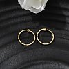 Brass Ball Captive Bead Nose Ring AJEW-G075-01G-02-3