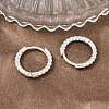 Brass Huggie Hoop Earrings KK-CBA8324-18B-P-2
