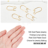 BENECREAT 100Pcs Brass Hoop Earring Findings KK-BC0002-89-3