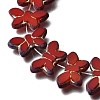 Picasso Baking Paint & Golden Metal Enlaced Glass Beads Strands GL-CBA98F0-02B-2