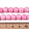 Dyed Synthetic Fossil Beads Strands G-T139-8mm-66C-5