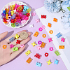120Pcs 4 Styles Opaque Acrylic European Beads SACR-PA0001-37-3