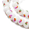Printing Glass Beads for Necklaces Bracelets Making GLAA-B020-03A-07-4