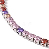 Classic Cubic Zirconia Tennis Necklace NJEW-G017-02B-P-3