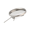 304 Stainless Steel Brooch Cabochon Settings STAS-E547-08D-P-3