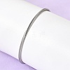 304 Stainless Steel Cable Wire Bangles for Women BJEW-P394-03P-3