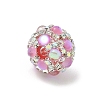 Sparkling Acrylic Encrusted Round Beads CLAY-NH0003-03S-3