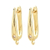Brass Micro Pave Cubic Zirconia Hoop Earring Findings CU-CBAB5B4-03G-1