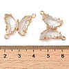 Brass Pave Faceted Glass Connector Charms FIND-Z020-04R-3