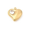 304 Stainless Steel Micro Pave Cubic Zirconia Pendants STAS-P431-36A-G-1