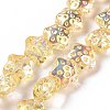 Transparent Electroplate Glass Beads Strands LS-GLAA-C025-01B-1