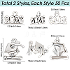 100Pcs 2 Styles Alloy Pendants FIND-SC0021-89AS-2