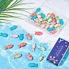 50Pcs 5 Colors Synthetic Turquoise Beads TURQ-SC0001-36-7