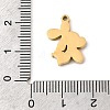 304 Stainless Steel Pendants STAS-K297-02F-G-3