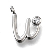 Brass Micro Pave Cubic Zirconia Pendants KK-B132-12P-W-1