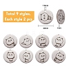 18Pcs 9 Style Stainless Steel Pendant STAS-SZ0002-11-7