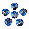 Half Round/Dome Tree Pattern Glass Flatback Cabochons for DIY Projects GGLA-Q037-25mm-M28-10-1