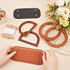 WADORN 6Pcs PU Leather Knitting Crochet Bags Nail Bottom Shaper Pad DIY-WR0001-07-2